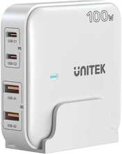 Laualaadija Unitek P1229AWH01-EU, GaN 100W, 2xUSB-A, 2xUSB-C
