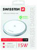Juhtmevaba laadija Swissten 15W, USB-C 1,5 m kaabel, valge