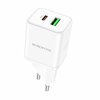 Laadija Borofone BN7, 20W, USB-C/USB-A, valge