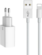 Topelt USB laadija Mcdodo CH-6720, 1m, reisikomplekt, valge
