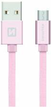 Juhe Swissten Micro USB, 0.2m, roosa
