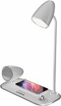Juhtmevaba laualaadija Tellur Nostalgia, Bluetooth kõlar, laualamp, valge