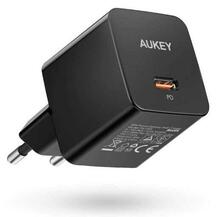 Seinalaadija Aukey PA-Y20S, 1xUSB-C, 20W, must