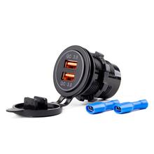 Veekindel telefonilaadija Amio MOD-05, 2xUSB, 12/24V