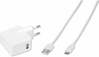 Laadija Vivanco USB-C 3A, 1,2 m, valge (60020)