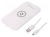 Induktsiooniga juhtmevaba laadija Qoltec 51842, Qualcomm QuickCharge 3.0, 10W, valge