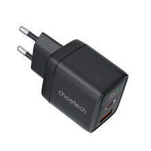 Seinalaadija Choetech PD6052, 35W, USB-A, USB-C, ekraaniga, must