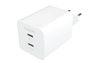 Adapter Mophie Essentials Power Adapter Dual USB-C PD 50W, valge