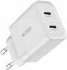 Seinalaadija Tech-Protect C20W, 2x USB-C, PD 20W, valge