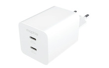 Adapter Mophie Essentials Power Adapter Dual USB-C PD 50W, valge