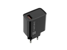 Laadija Natec Ribera, 18W, USB-A, must