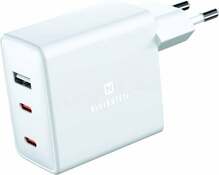 Laadija Swissten GaN Travel 22054100, 2xUSB-C, 70W, valge