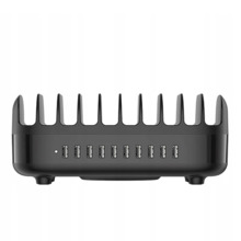 Nutikas laadimisjaam Orico DUK-10P-V1, 10 x USB-A, 120W, must