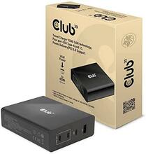 Reisilaadija Club 3D CAC-1906, 132 W, USB-A ja USB-C, GAN tehnoloogia, must