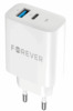 Laadija Forever TC-07-30AC, 30 W, USB-C/USB A, valge