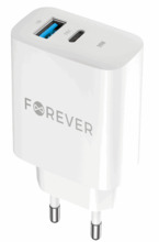 Laadija Forever TC-07-30AC, 30 W, USB-C/USB A, valge