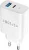 Laadija Forever TC-07, 30W, 1x USB-C, 1x USB, valge, USB-C - USB-C kaabel 60W