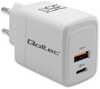 Laadija Qoltec 35W GaN, 5-20V, 1xUSB-C PD, 1xUSB, valge