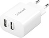 Toiteadapter Intenso 2XUSB-A/7802412, 24 W, valge