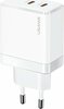 Võrgulaadija Usams T54, 2xUSB-C, 40W, PD Fast Charging, valge
