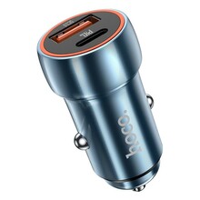 Autolaadija Hoco Z46A, USB A + USB C, 20 W, safiirsinine