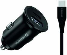 Autolaadija Swissten SW-CCH-ME-SFC-25W-BK, 35 W, must