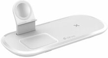 Juhtmevaba laadija Devia E11 3in1 Smart, 15 W, valge