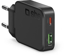 Laadija SBS Ultra-Slim, 45 W, USB-C, must