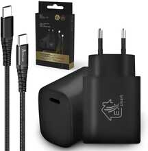 Kaabel Extralink Smart Life USB Type-C to Type-C, 200 cm, 18W PD3.0 laadija, must