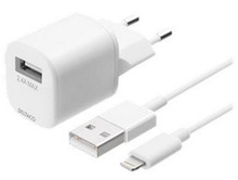 Seinalaadija Deltaco USB-AC181, 2.4 A, 12 W, USB-A - Lightning, valge