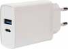 Laadija Vivanco 62401 USB-A/USB-C PD3 20W, valge