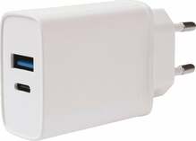 Laadija Vivanco 62401 USB-A/USB-C PD3 20W, valge