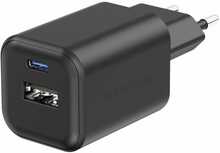 Reisilaadija Swissten GaN 45W, USB-C, PD, USB-A, QC3.0, must