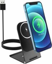 Juhtmevaba laadija Swissten Magnetic Wireless Charger Stand, 15W, must