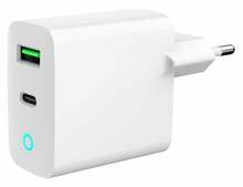 Laadija Gembird TA-UC-PDQC20L-W-01, 20W, 2PORT