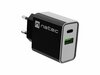 Laadija Natec Ribera, USB-A + USB-C, 20W, must