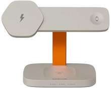 Juhtmevaba laadimisjaam Canyon WCS-310, 3in1, helehall/oranž