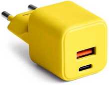 Seinalaadija Colorum CLS30-AC-05, USB-A + USB-C PD 30W, kollane