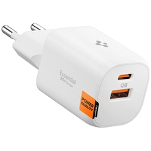Seinalaadija Spigen Essential EE352EU, USB-C/USB-A, 35 W, valge