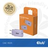 Seinalaadija Club3D CAC-3025, USB-C, 30 W, lilla, 2 tk