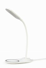 Laualamp juhtmevaba laadijaga Gembird TA-WPC10-LED-01-W, valge