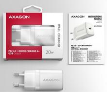 Seinalaadija Axagon ACU-PD20W, 20W, USB-C, valge