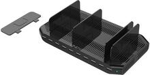Laadimisjaam Lindy 10 Port USB Charging Station, must