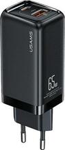 Seinalaadija Usams T47, 65W, USB-C, must