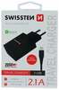 Telefoni laadija Swissten, 2x USB, 2.1A, USB-Lightning kaabel, 1.2m, must