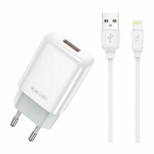 Laadija Jellico EU01, 2.4A, USB, Lightning, valge