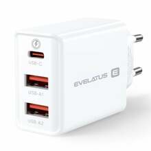 Reisilaadija Evelatus ETC06, 32W, 3 pordiga, valge