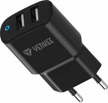Seinalaadija Yenkee 2 x USB A, 12W, 2.4A