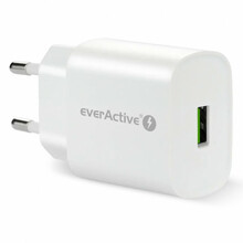 Telefoni laadija Everactive 1x USB, 18 W, QC 3.0, valge