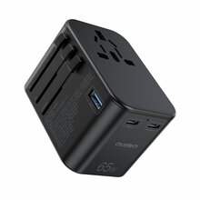 Reisilaadija Choetech PD5009-BK, GaN, 65 W, 2x USB-C, USB-A, must